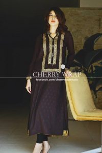 Cherry Wrap Beautiful Winter Dresses Collection 2013-14 For Women