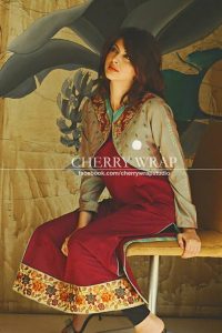 Cherry Wrap Beautiful Winter Dresses Collection 2013-14 For Women (2)