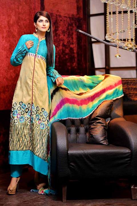 Rujhan Fabric Women Dresses 2014 For Winter