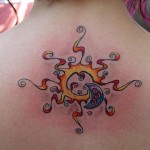 Sun & Moon Design Tattoos Art For Girls 2015-16