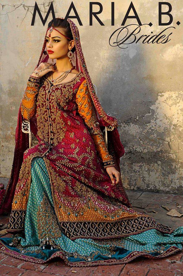 Maria B Latest Bridal Wear Embroider Dress Collection